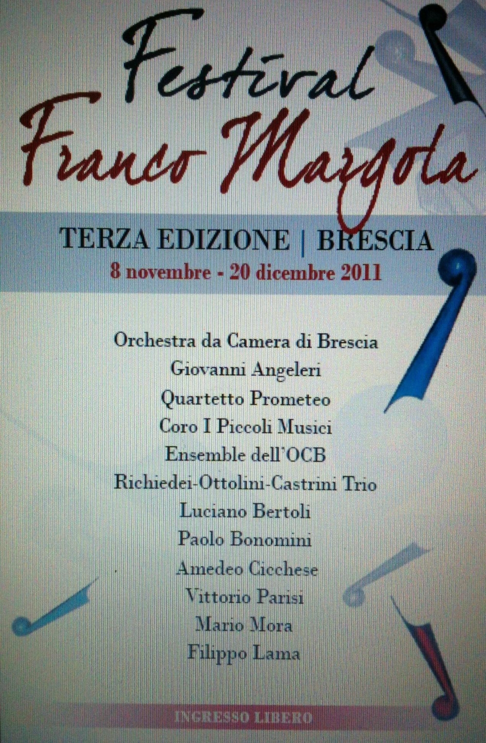 Edizione 2011 - Orchestra da Camera di Brescia